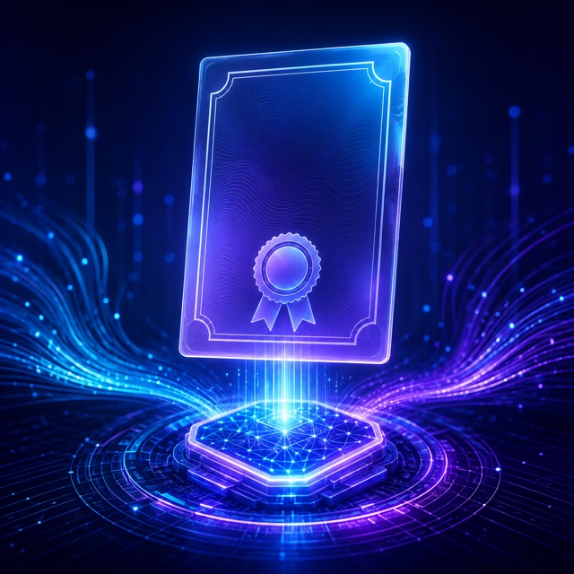 Glowing digital certificate